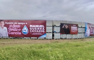 Dona Manuel Guerra Cavazos 500 totems con agua