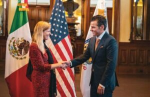 Miguel Flores se reúne con Melissa Bishop, cónsul de EU en Monterrey