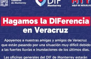 Instala Monterrey centro de acopio “Hagamos la Diferencia” en apoyo a Veracruz